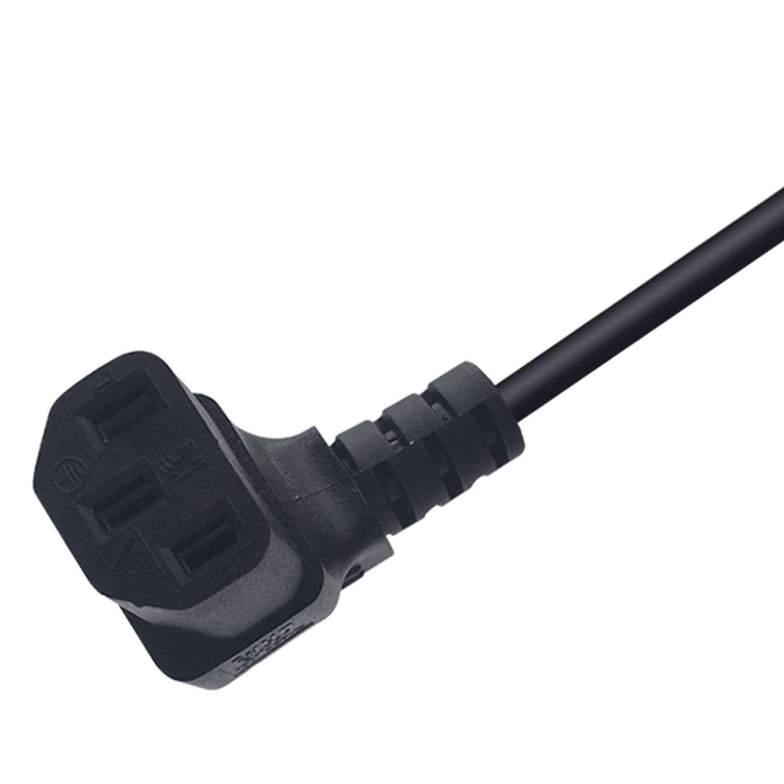 Down Angle 100cm Plug Angled C13 Computer Power Cable Replaces
