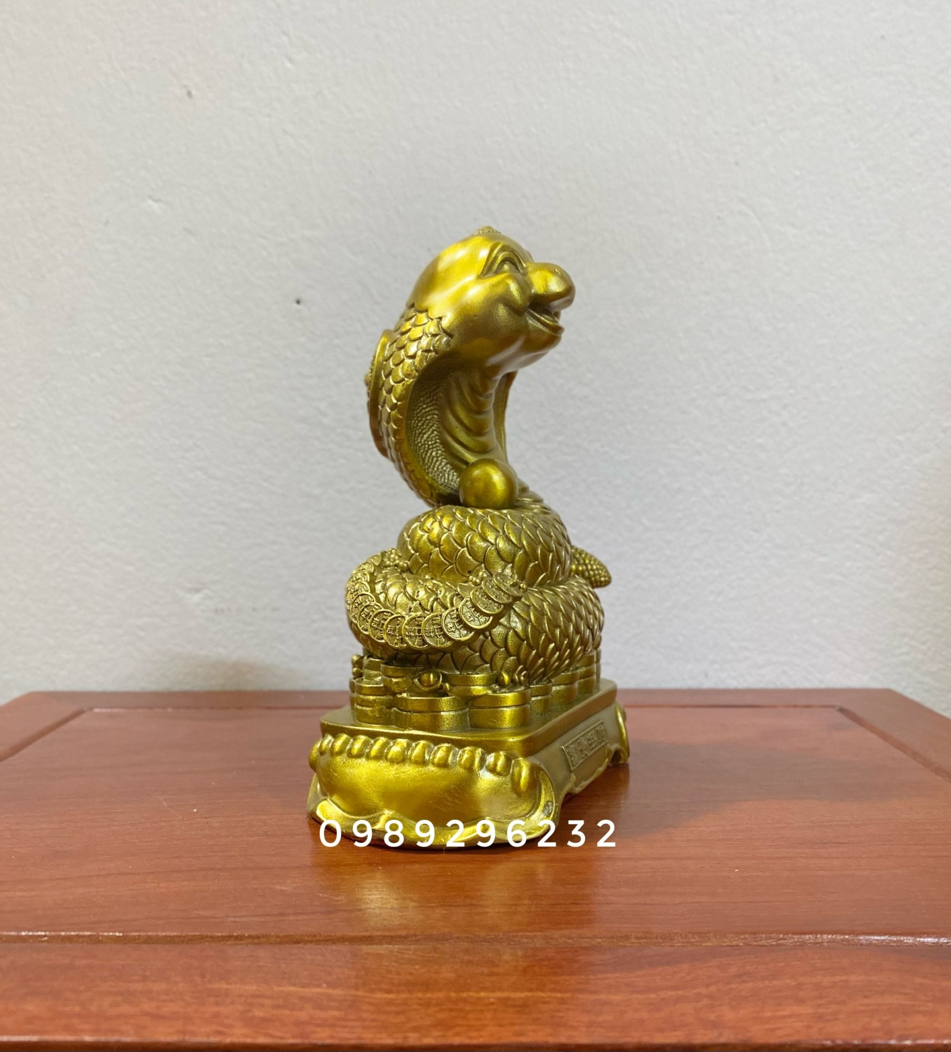 Tượng linh vật Rắn phong thuỷ bằng đồng vang