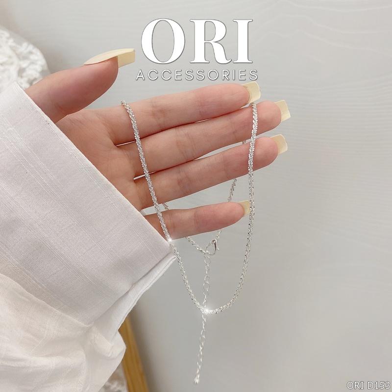 Dây chuyền nữ chuỗi xoắn bạch kim Ceridwen sang trọng ORI ACCESSORIES D153