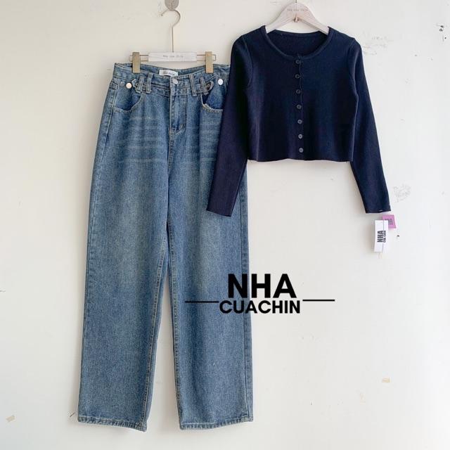 Quần jeans ống rộng