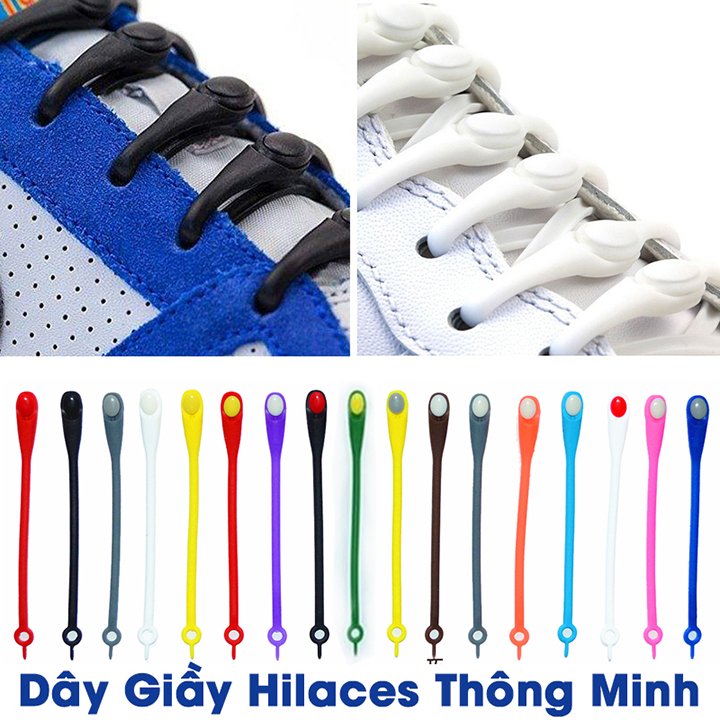 Bộ Dây Giày Cao Su Đàn Hồi Thông Minh Hilaces (14 DÂY)