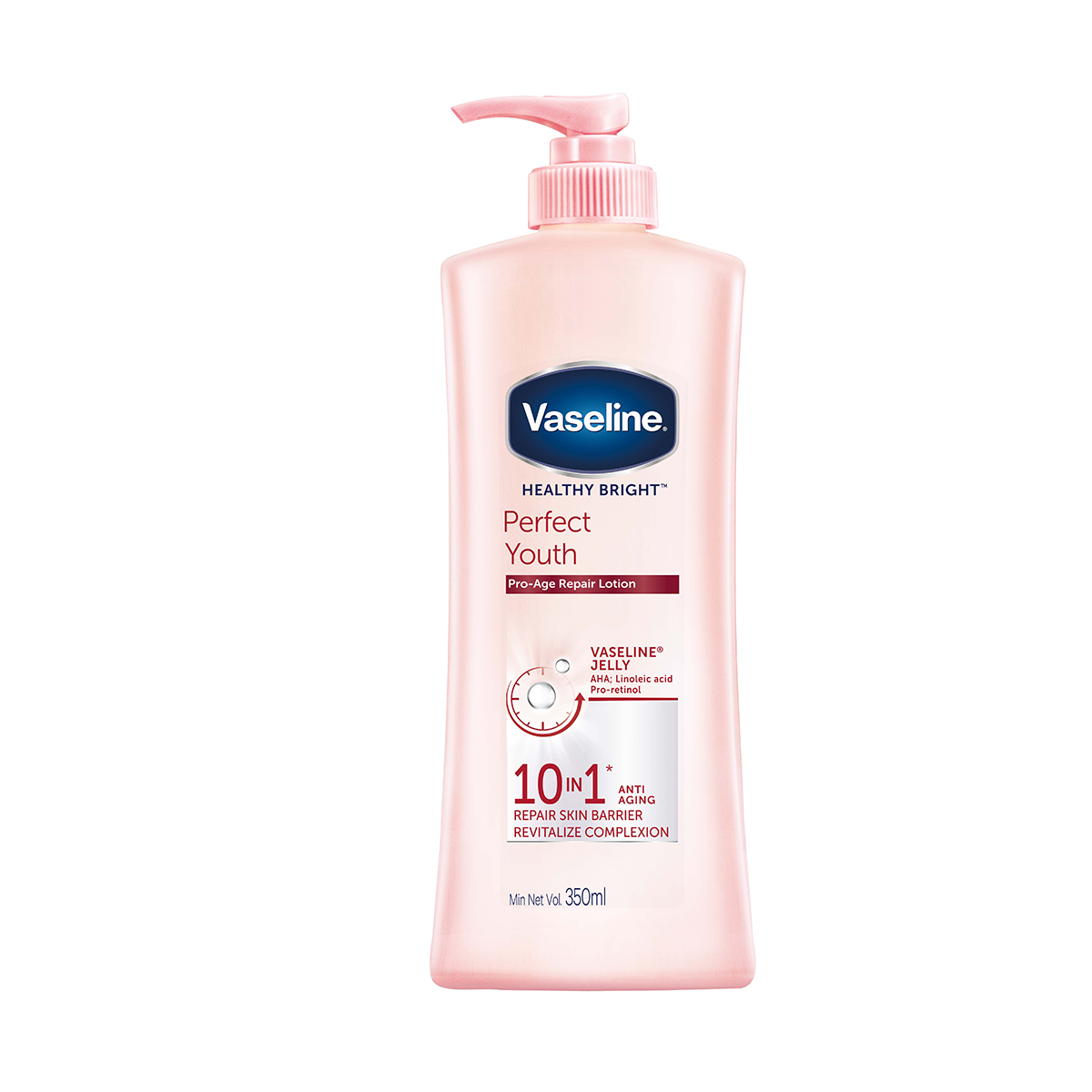 Sữa Dưỡng Thể 350Ml Vaseline Dưỡng Ẩm Sáng Da Perfect Youth Phức Hợp Pro-Retinol Kích Thích Sản Sinh Collagen Hoạt Chất Aha Cải Thiệt Nếp Nhăn