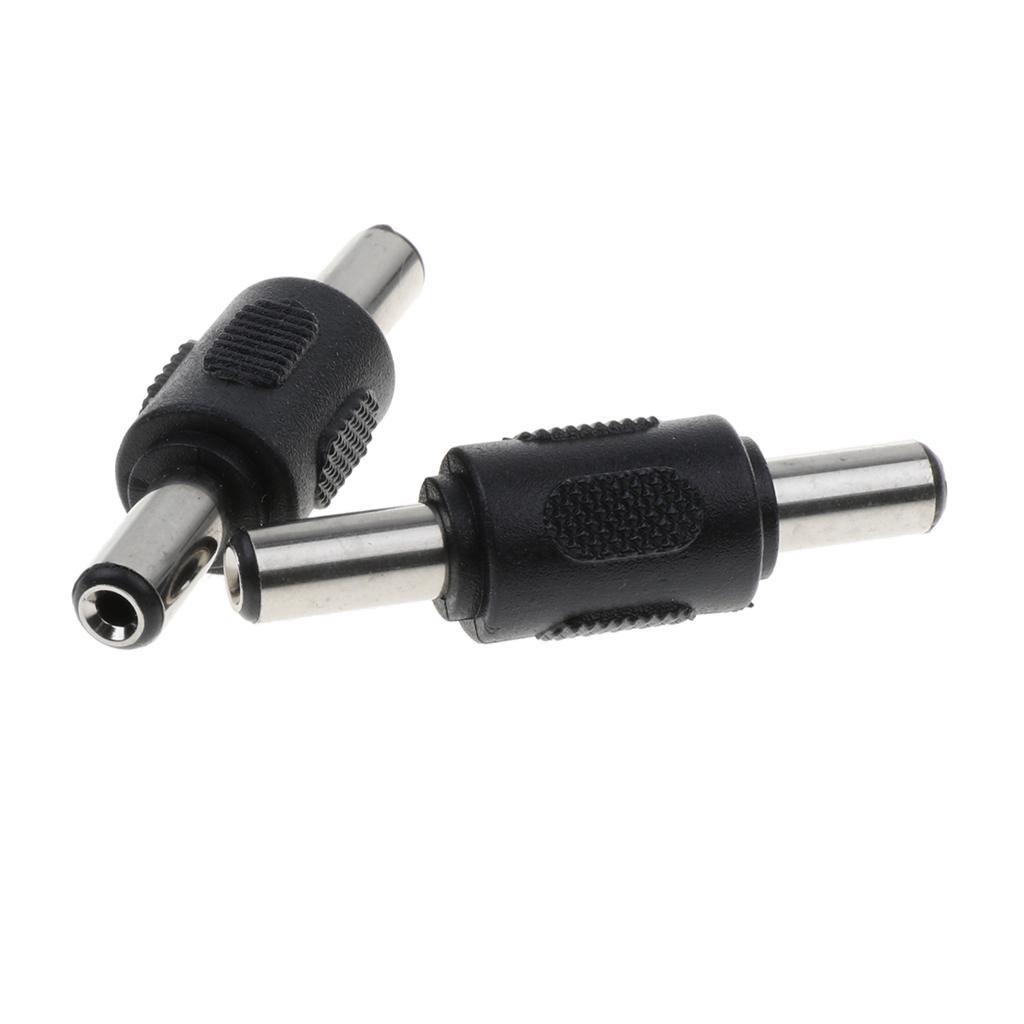 Plastic+Nickel Audio Video RCA Male to Male Adapter Coupler Connector