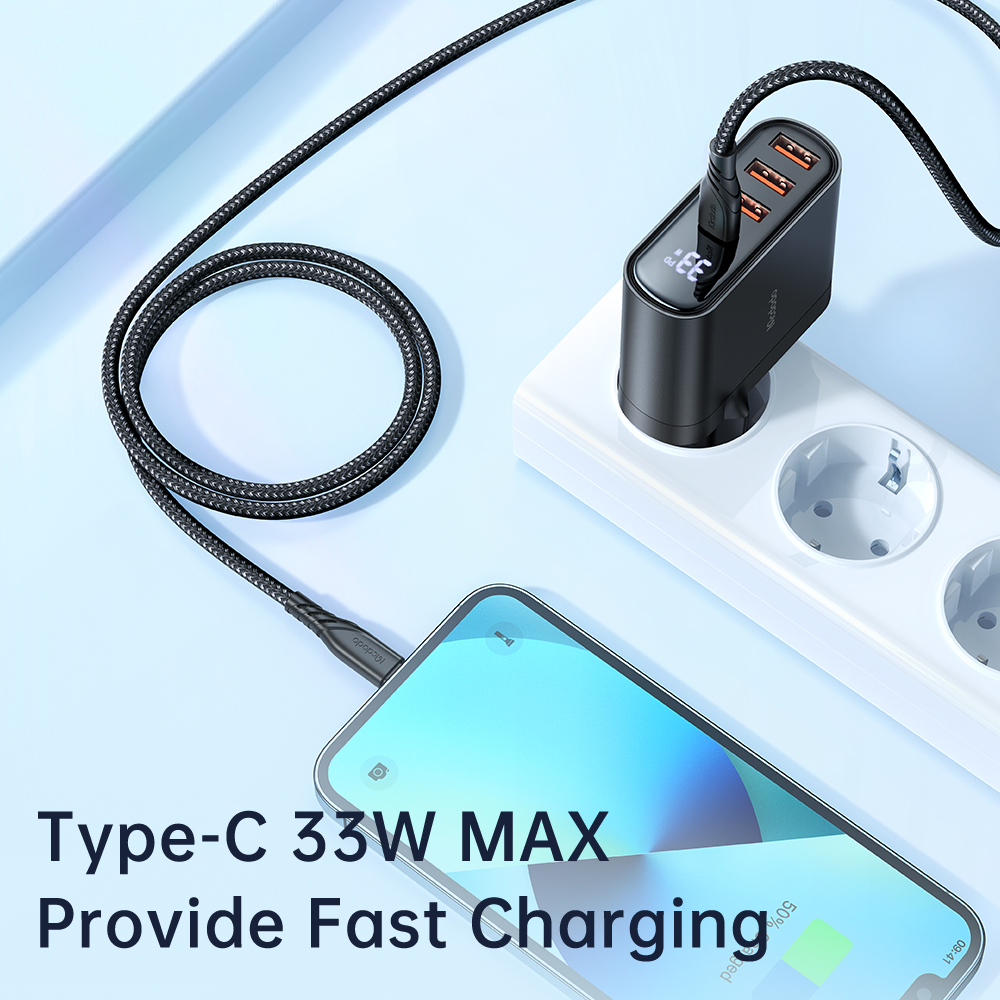 Cốc Sạc Nhanh Mcdodo 33W 4-Port Output Digital Display Fast Charger (Type-C + 3 USB) (Hàng chính hãng)