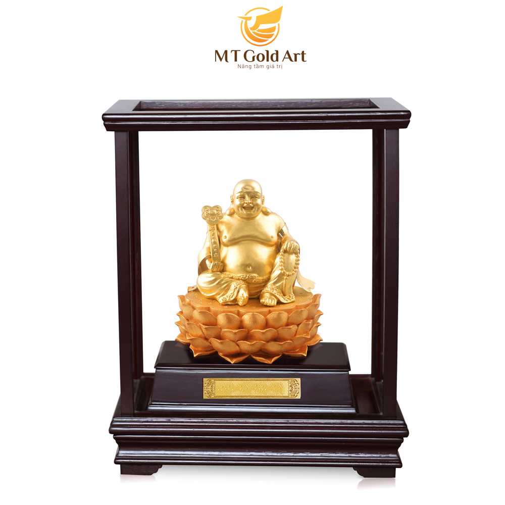 Hình ảnh Tượng phật di lặc dát vàng 24k(29x17x34 cm) MT Gold Art- Hàng chính hãng, trang trí nhà cửa, phòng làm việc, quà tặng sếp, đối tác, khách hàng, tân gia, khai trương 