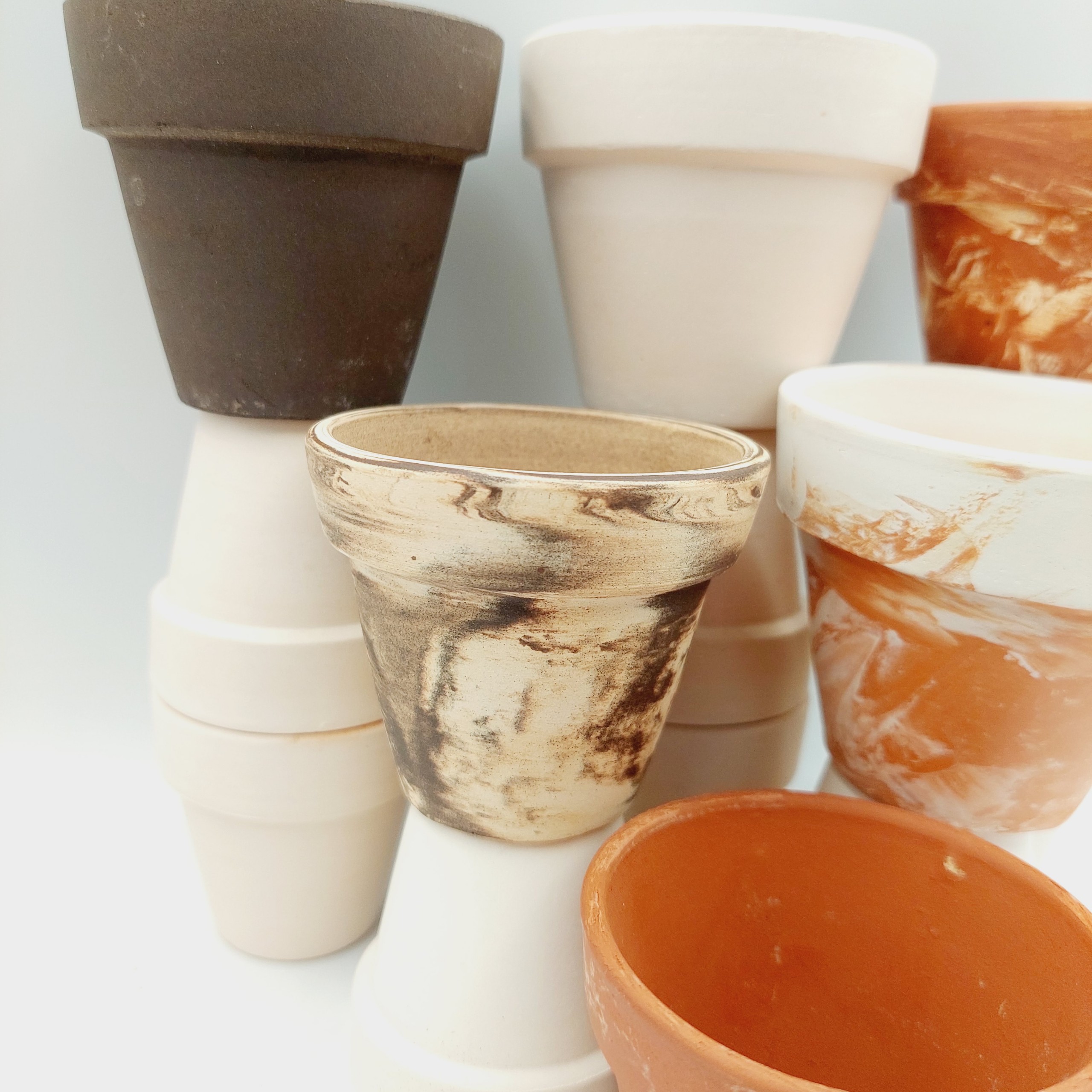 Chậu đất nung, chậu sen đá, xương rồng - Ly gờ 76, miệng chậu 7cm, chiều cao 6cm