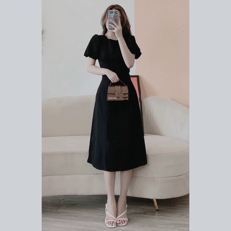 Đầm thiết kế dự tiệc cổ tròn dáng cổ điển sang trọng GIMO DRESS