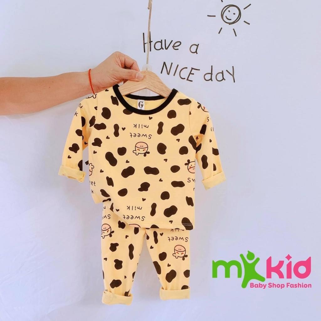 Bộ Cotton Dài Tay Cho Bé Bộ Thu Đông Dài Tay Minky Mom Cho Bé Trai Bé Gái Với Các Hình Thú Siêu Kute .