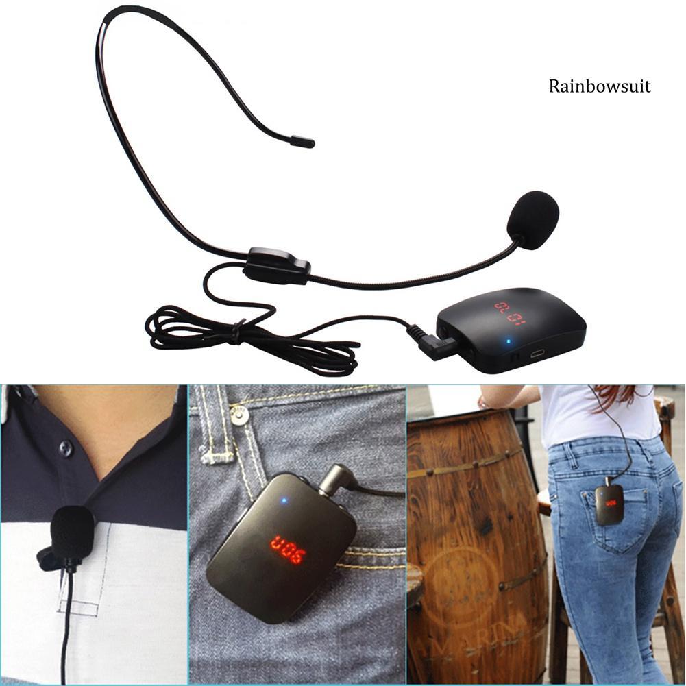 Micro RB Không Dây Có Kẹp Gắn Cổ Áo Hỗ Trợ Truyền Tín Hiệu FM Và Phụ Kiện