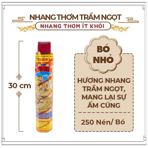 Nhang Thơm Dịu Nhẹ ít Khói Hương Trầm Ngọt Hiệu 365 Thiên Lộc An Toàn Cho Sức Khỏe - 3 Tấc 4 Tấc Bó Nhỏ 250 Nén