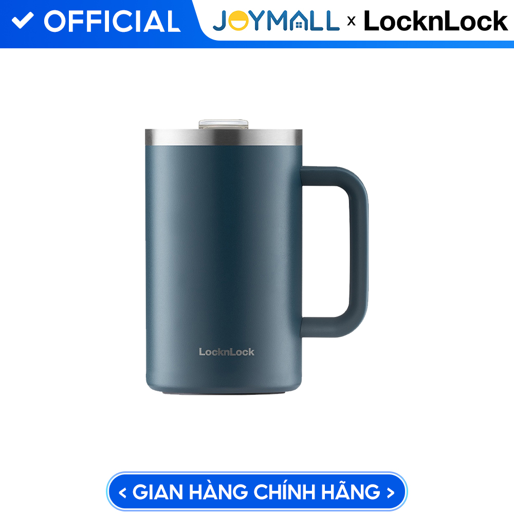 Ly giữ nhiệt LocknLock Flat Table Mug LHC4320 730ML, Hàng chính hãng, có tay cầm, miêng rộng - JoyMall