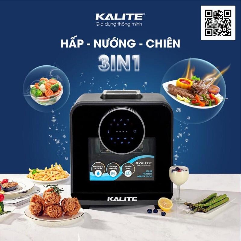 Nồi Chiên Hơi Nước Kalite Steam Star, 2600w-15Lit, Chiên Hấp Đa Năng, Hàng Chính Hãng