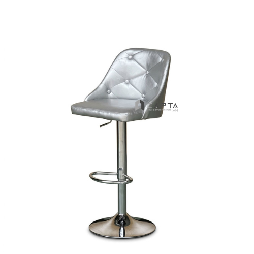 Ghế quầy bar nệm màu xám bạc chân thép tăng giảm CB03002-P Nội thất Capta