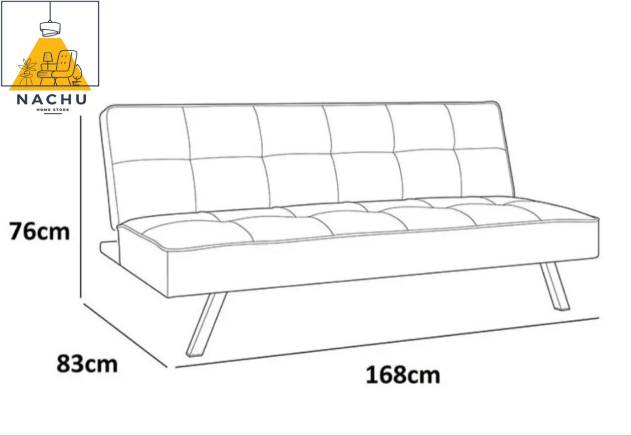 [FREESHIP] Bộ Ghế Sofa Bed, Sofa Giường 1m7 Đa Năng BẰNG VẢI NHUNG, Thông Minh 2in1 Cao Cấp Nachu Home