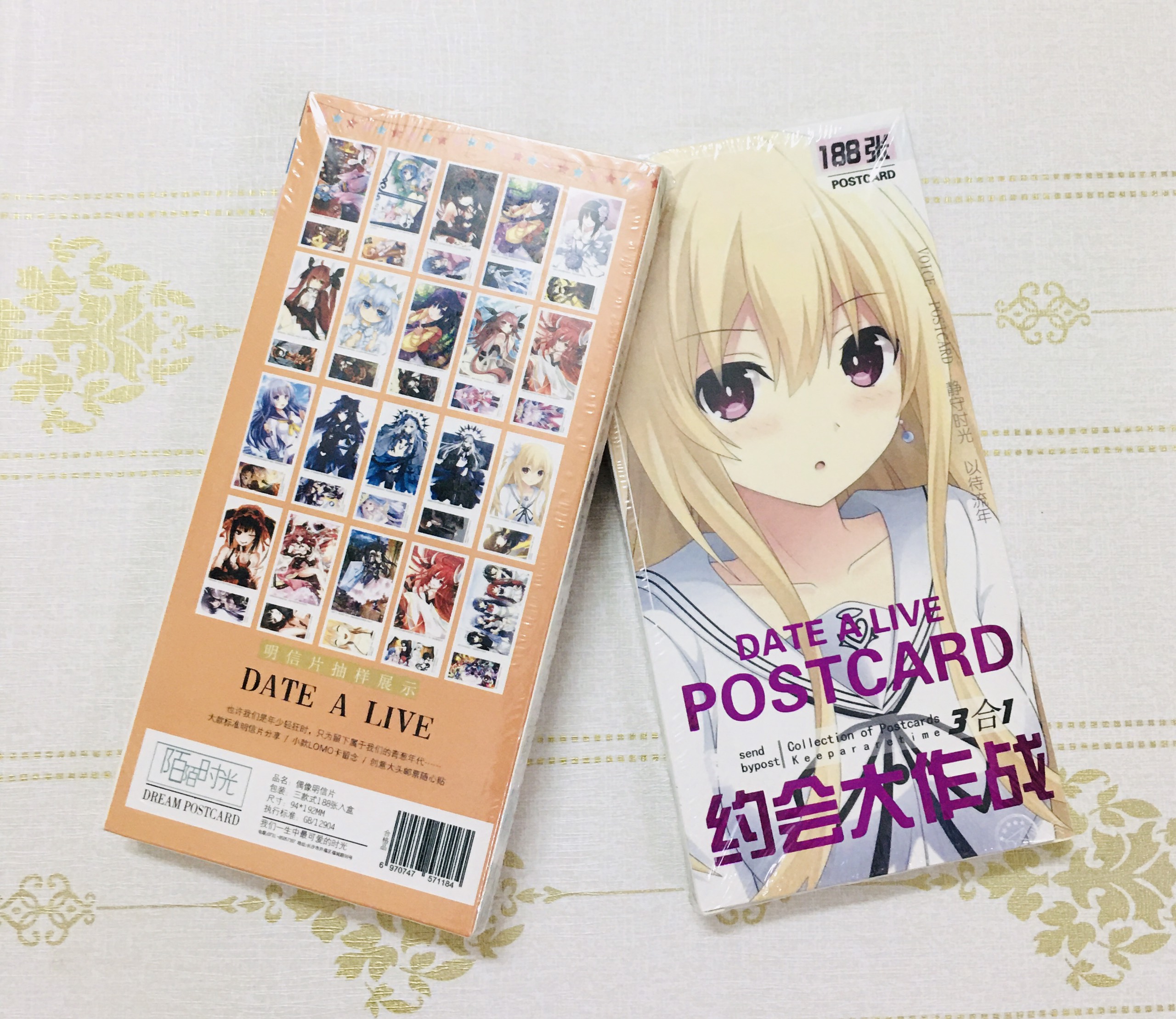 Postcard DATE A LIVE hộp ảnh 188 ảnh to nhỏ ( mẫu ngẫu nhiên )