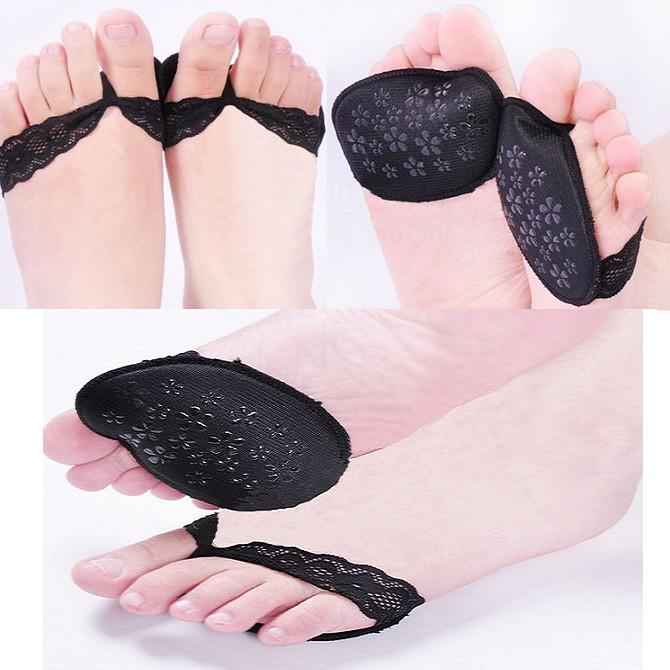 Combo 2 miếng đệm giày vải phối ren xỏ ngón