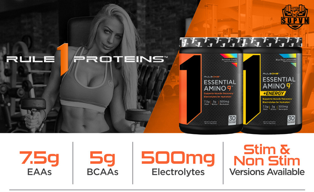 Rule 1 Essential Amino 9 Energy 30 Serving - EAA Thực Phẩm Bổ Sung Giúp Tăng Cơ 30 lần dùng