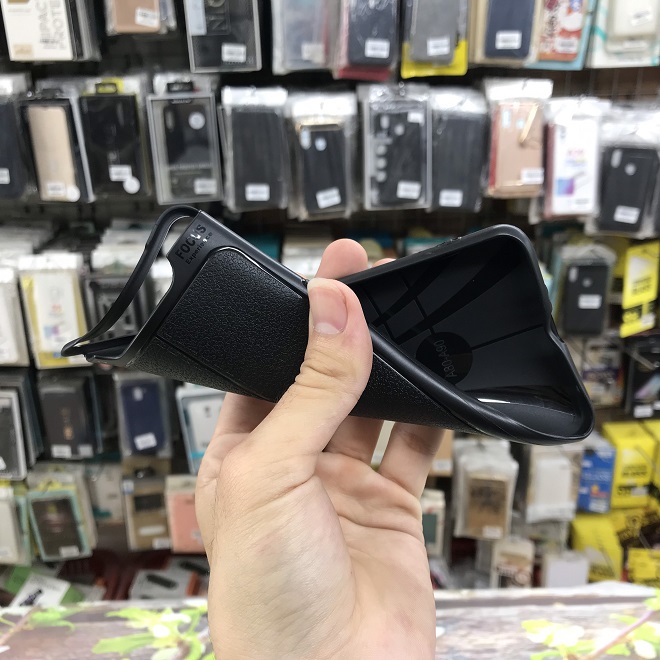 Ốp lưng dành cho SamSung Galaxy A80 silicon giả da, chống sốc Auto Focus - Hàng Chính Hãng