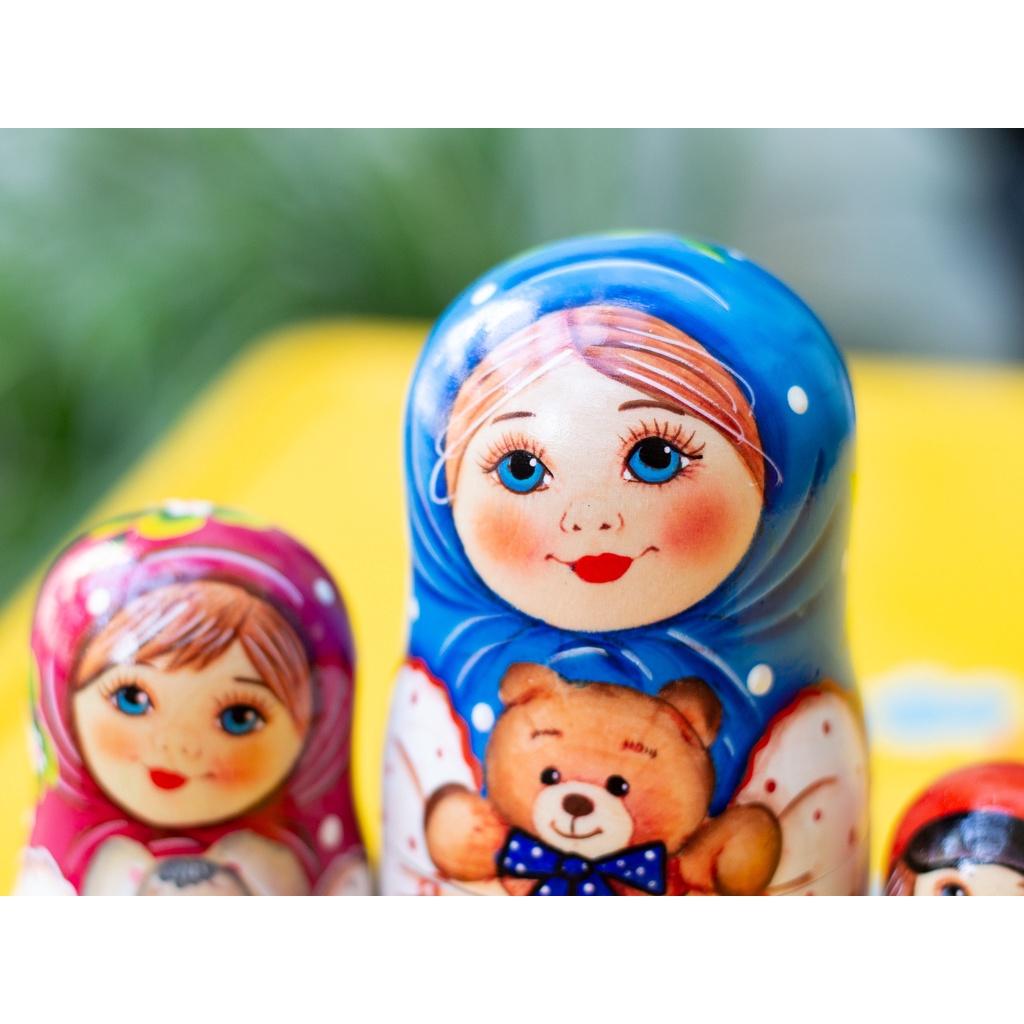 (SIÊU CUTE) BỘ BÚP BÊ NGA MATRYOSHKA 5 LỚP 15CM 