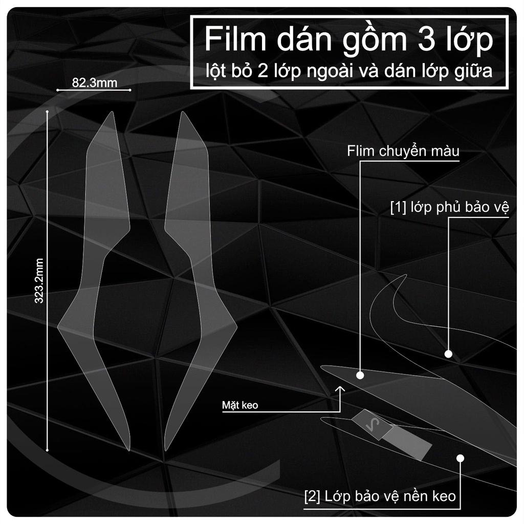 Decal demi dành cho xe Airblade 2021 chuyển màu xanh cánh cam