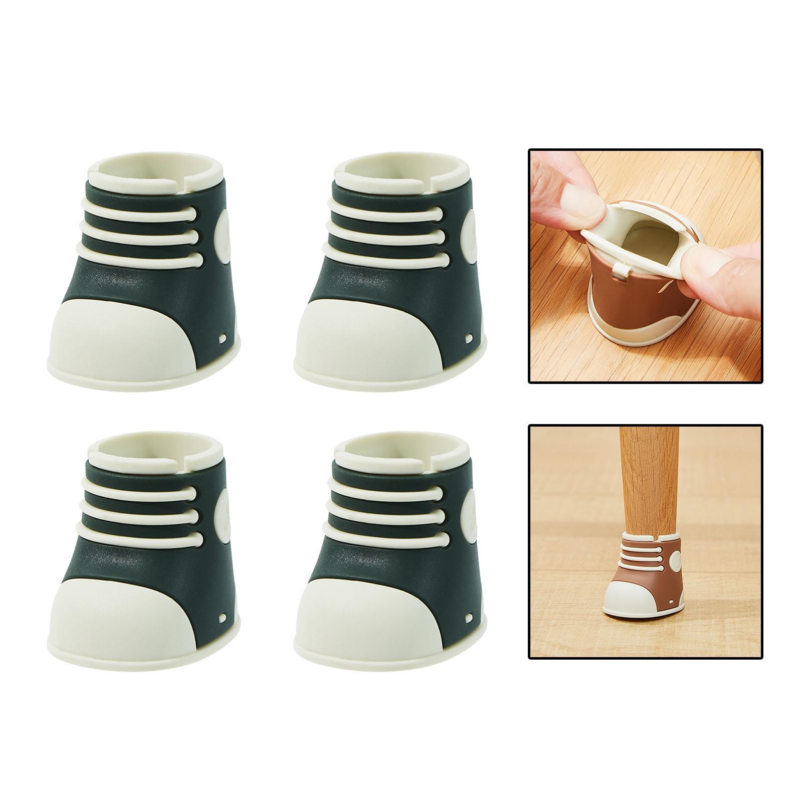 4x Chair Leg Caps Covers Pads Silicone Chair Leg Floor Protectors for Office Bed