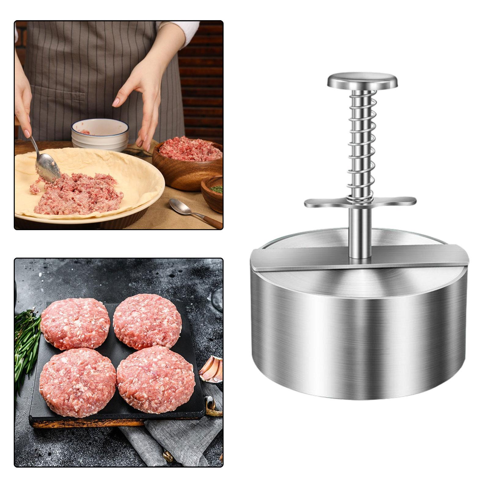 Stainless Steel Burger Press Nonstick Patty Maker for Cooking Steak Barbecue
