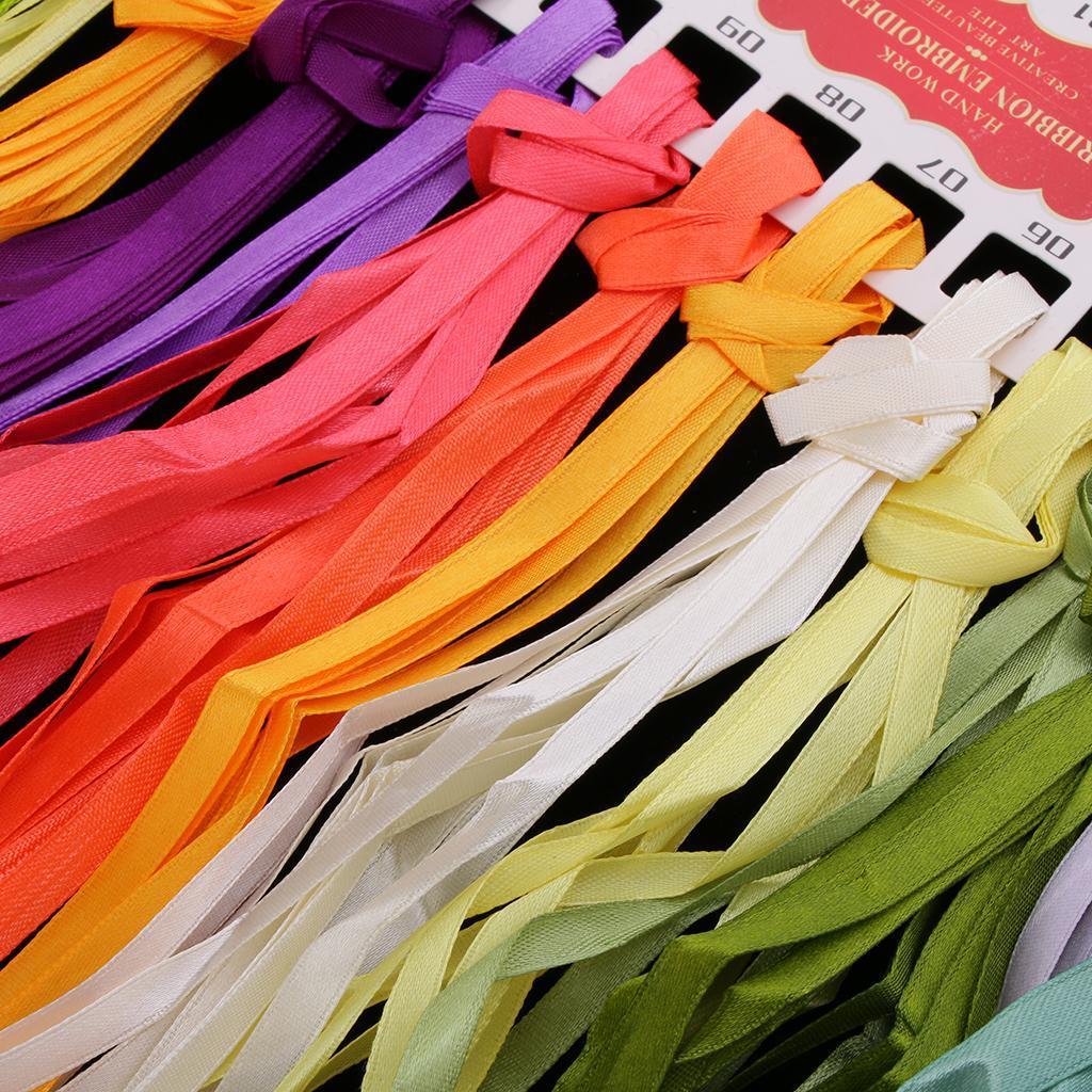 2pcs Ribbon Embroidery Kit Flower