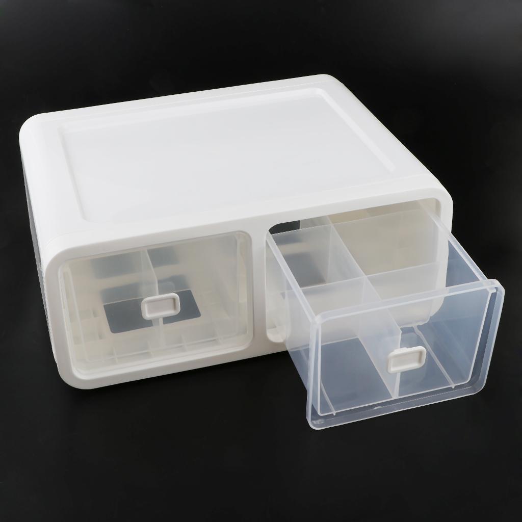 12 Grids Plastic Dustproof Storage Box for Underwear Socks Bra