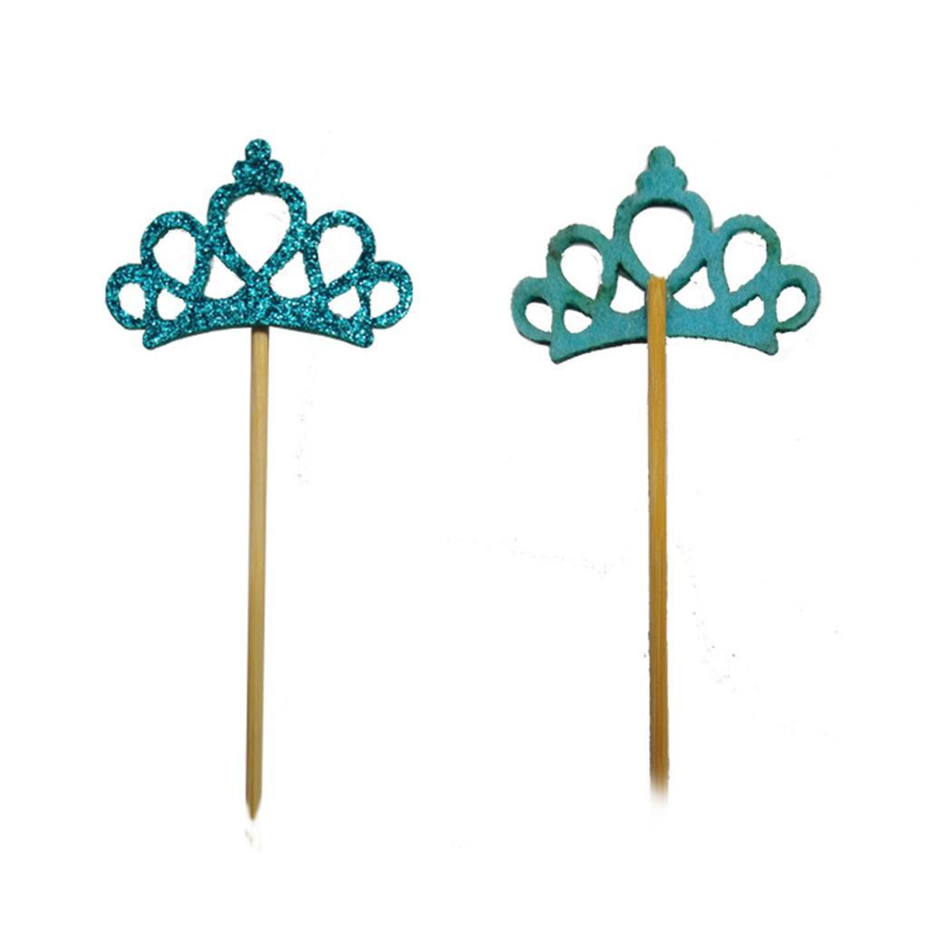 6 Pieces Mini Crown Cake Topper for Bar Baking Decorations Christmas Baby Shower Cake Decorating Supplies