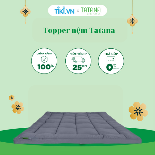 Topper Tencel, Tấm Tăng Tiện Ích, Tấm Lót Nệm, Tấm Làm Mềm Nệm vải Tencel cao cấp Tatana (dày 10cm)