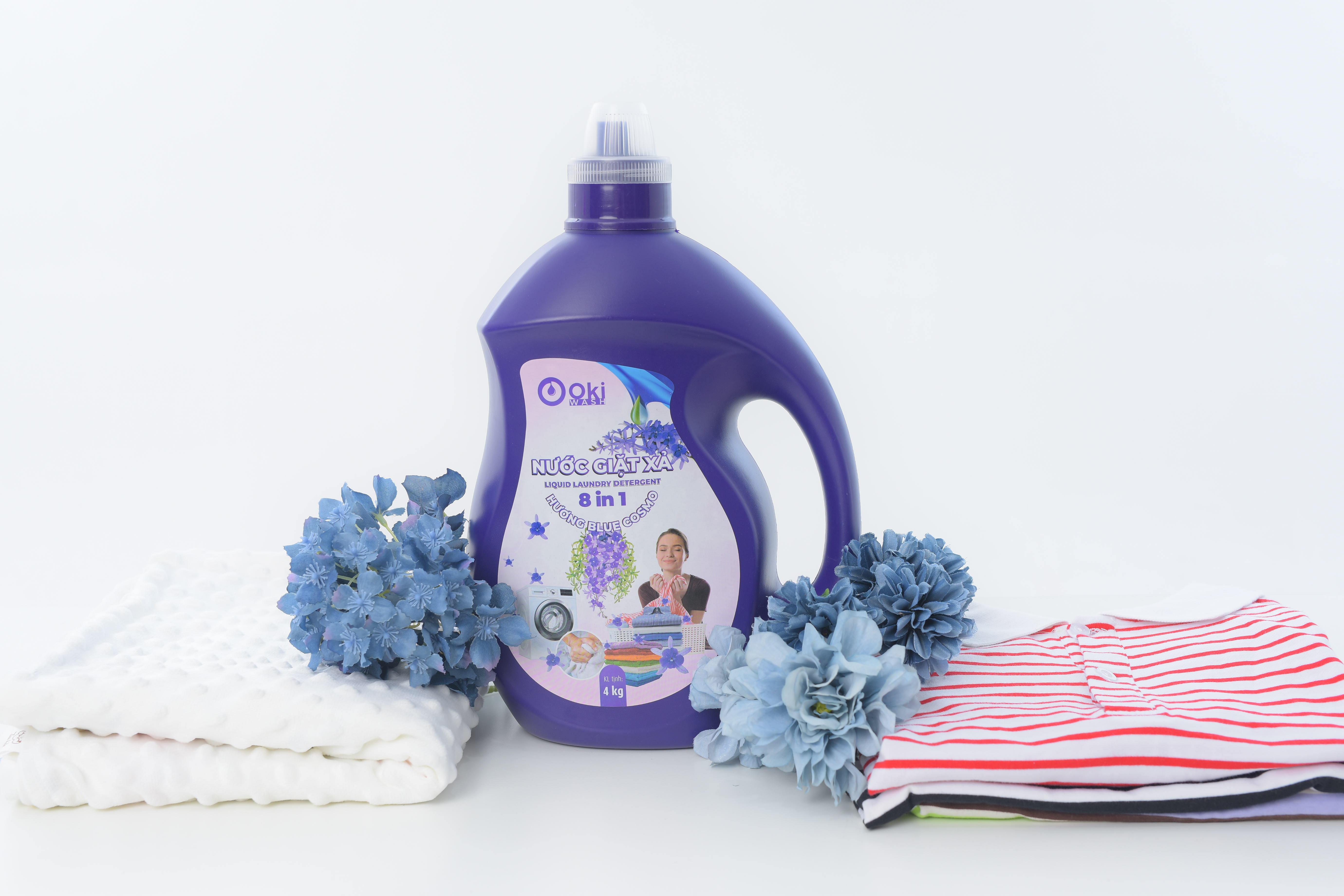 Nước giặt xả Hương BLUE COSMO 4kg Oki wash