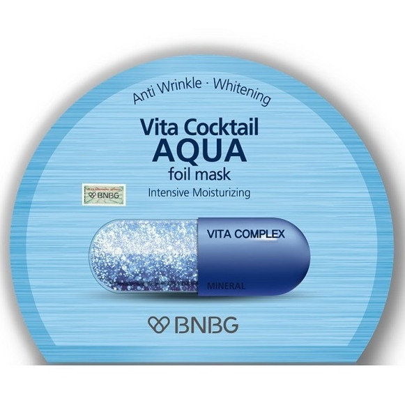 Mặt nạ cấp nước dưỡng da ẩm mượt, săn chắc BNBG Vita Cocktail Aqua Foil Mask - Intensive Moisturizing 30ml
