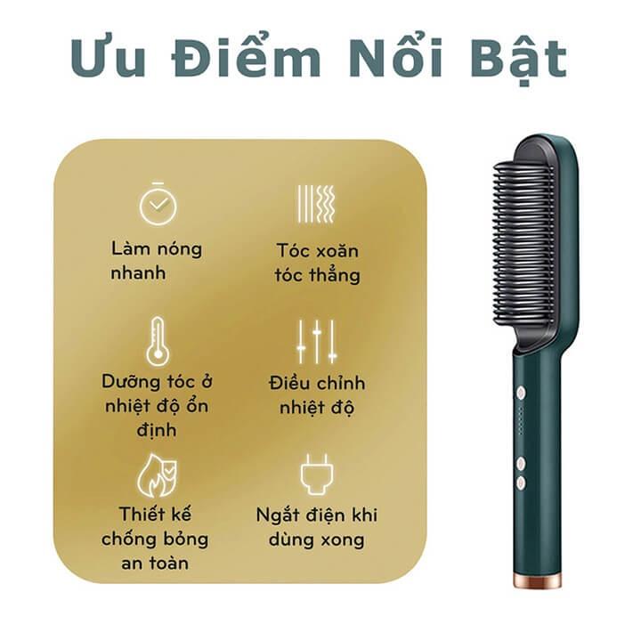 Lược Điện Chải Thẳng Tóc, Uốn Cụp Tóc Chuyên Nghiệp Và Tiện Lợi Công Nghệ ION - Hàng Chất Lượng KST