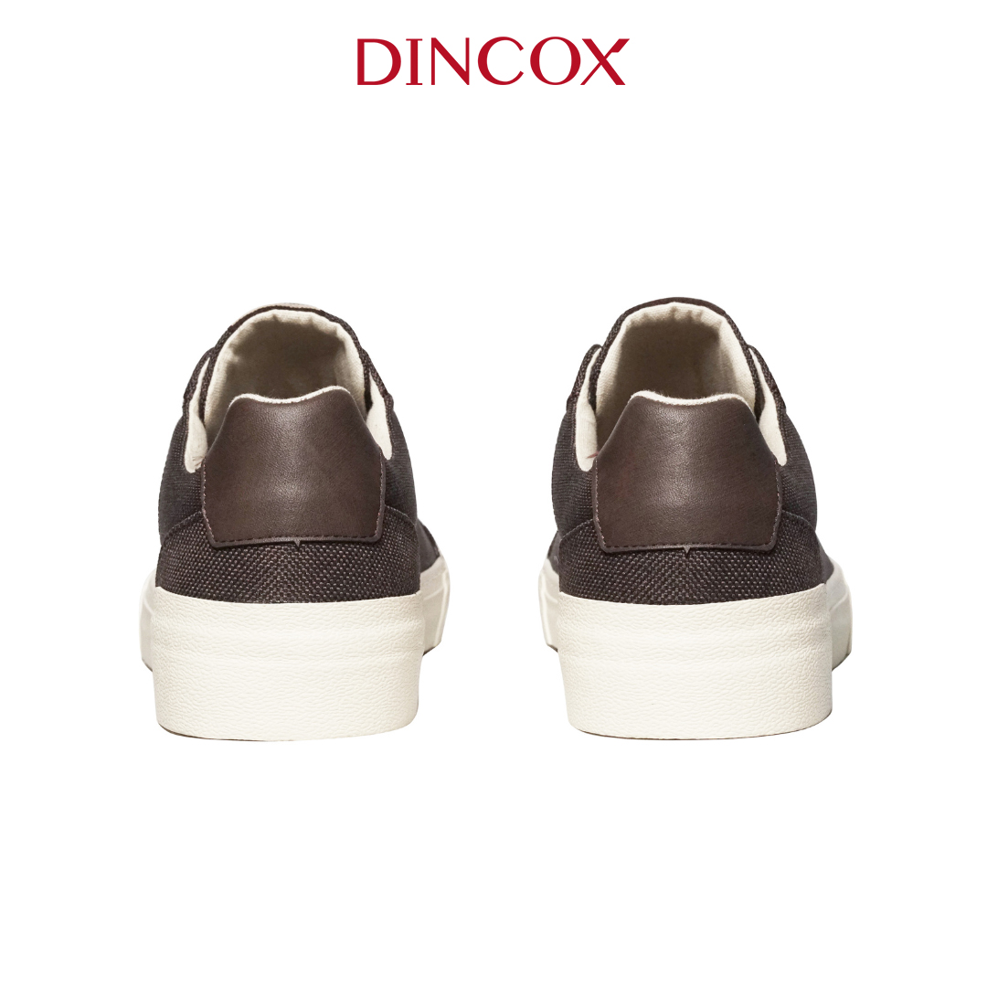 Giày Vải Sneaker Canvas Đế Bằng Nam DC30 Brown Dincox