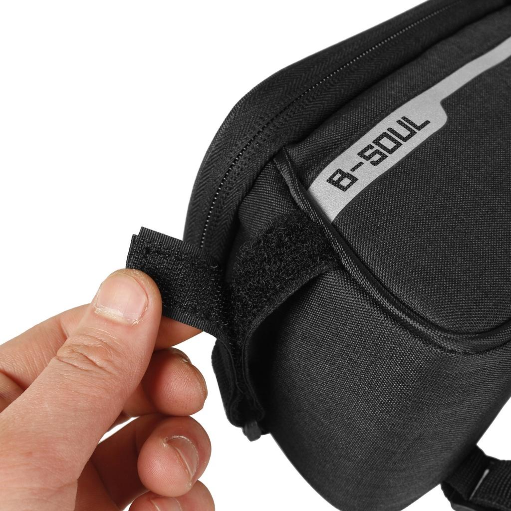 Túi treo xe đạp chất vải chống nước cực bền, có túi đựng điện thoại cảm ứng