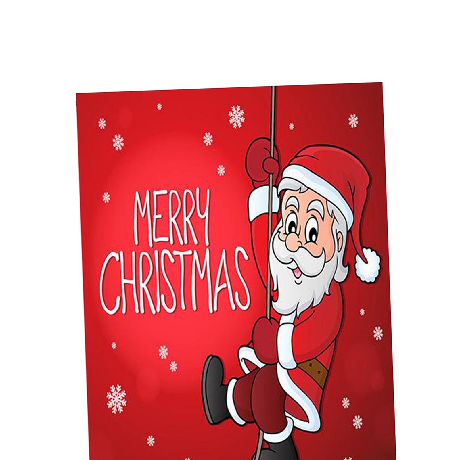 Outside Garden Yard Lawn Banner Flag Christmas Santa Flag