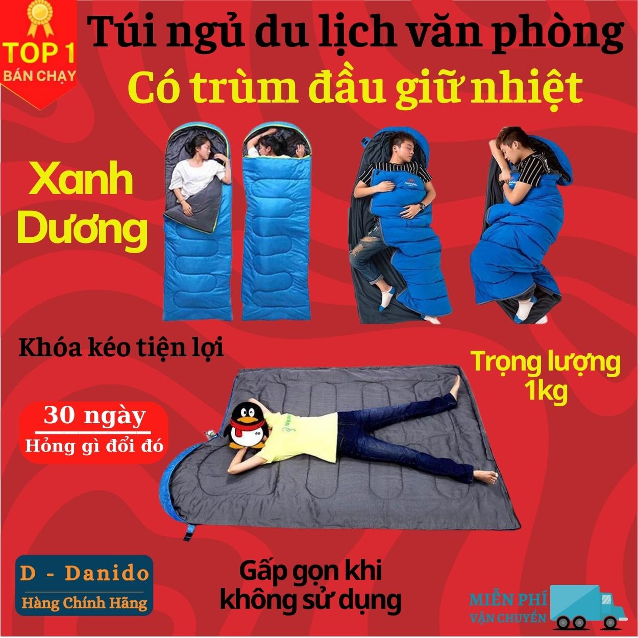 Túi ngủ văn phòng du lịch cao cấp có trùm đầu - Chính hãng D Danido