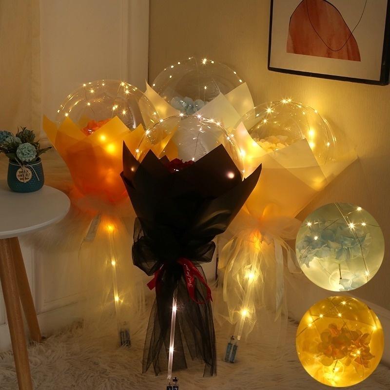 Bong Bóng Bobo Có Đèn LED Phát Sáng Độc Đáo Trang Trí Tiệc Cưới/ Tiệc Sinh Nhật