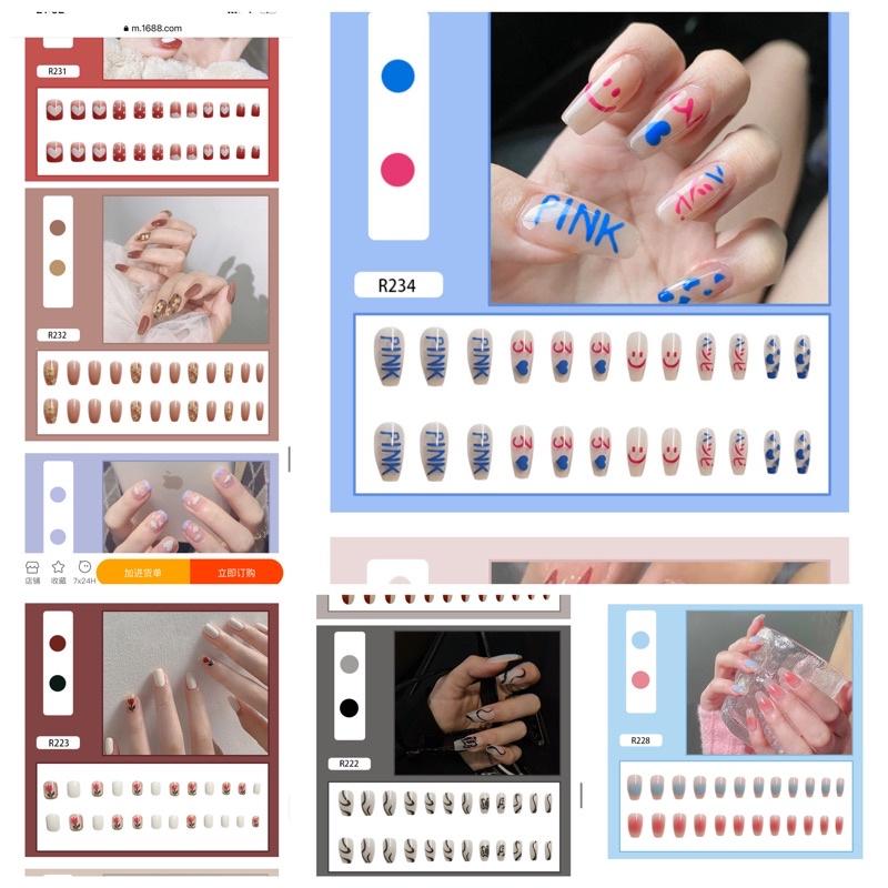 Móng tay dán đẹp làm nail kèm keo / R221 - R240