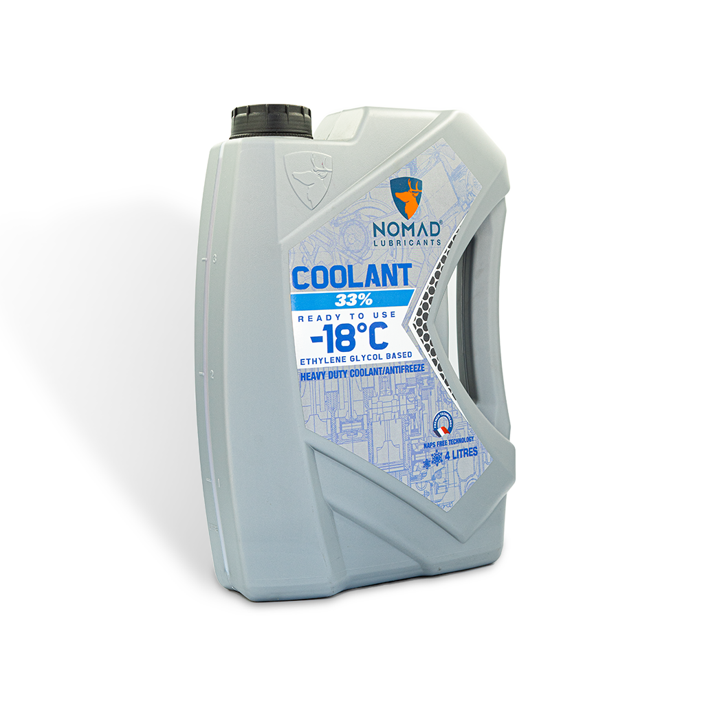 Nước làm mát ô tô, xe máy NOMAD COOLANT Antifreeze -18 độ C, pha sẵn 33%, Can 4L - Nước làm mát ô tô màu hồng nhập khẩu DUBAI