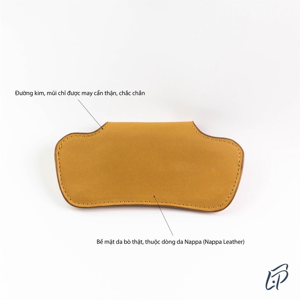 Bao da đựng kính da bò thật (nappa, mill), nhiều màu sắc lựa chọn - Leather case for glasses variety of colors