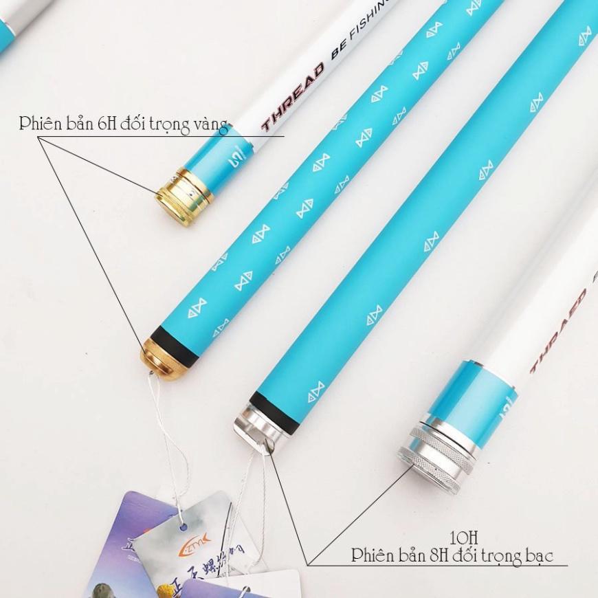 Cần câu tay câu đài Bạch Kinh Thiên xanh Opal 6H 8H 10H tặng kèm ngọn phụ - đại hạ giá