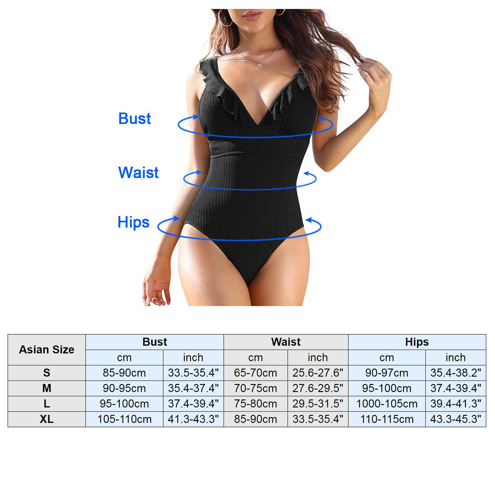 Bộ đồ bơi nữ một mảnh cổ bèo chữ V