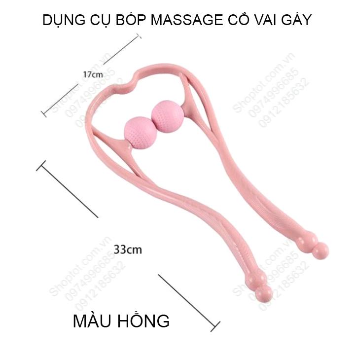 (Shopvina) Dụng cụ massage cổ, vai bằng tay, làm bằng nhựa PP-TPR mềm, dẻo, mềm