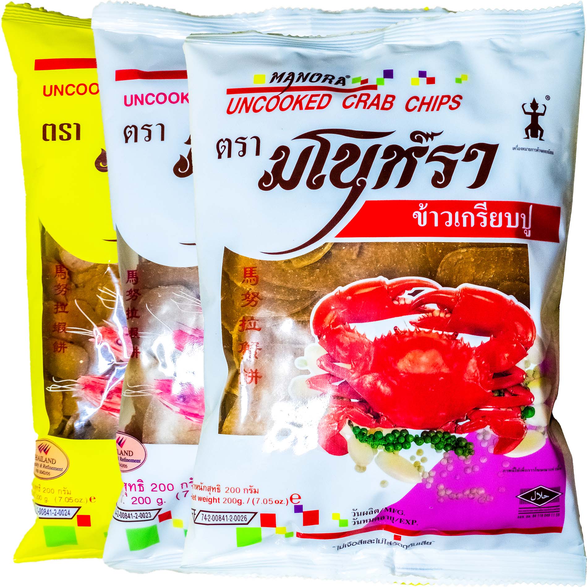 Bánh Phồng Tôm/Cua Chưa Chiên Manora 200g - Hàng Nhập Thái Lan