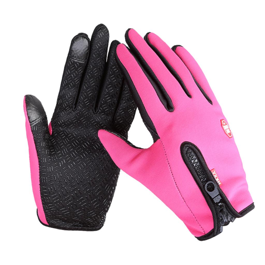 Thermal Windproof Waterproof Winter Gloves Touch Screen Mittens Pink S