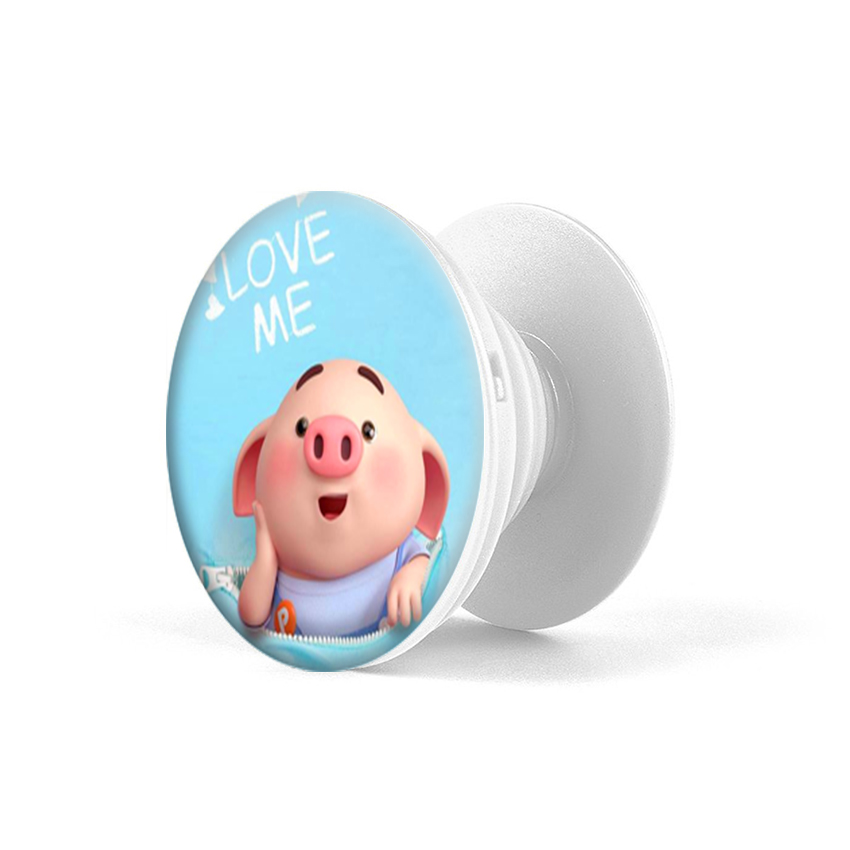 Gía đỡ điện thoại đa năng, tiện lợi - Popsockets - In hình PIG 18 - Hàng Chính Hãng