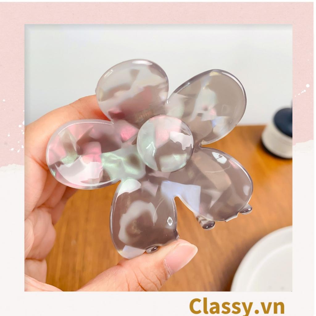 Kẹp càng cua, kẹp tóc Classy cỡ lớn hoa nhiều màu PK1611