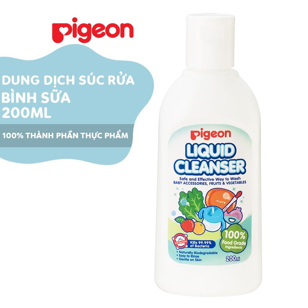 Dung dịch súc rửa bình sữa Pigeon 200ml