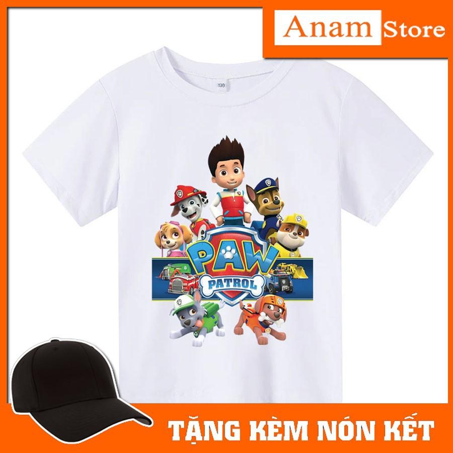 (Tặng kèm nón kết) Áo thun trẻ em in hình Đội Chó Cứu hộ - Có size người lớn, Anam Store